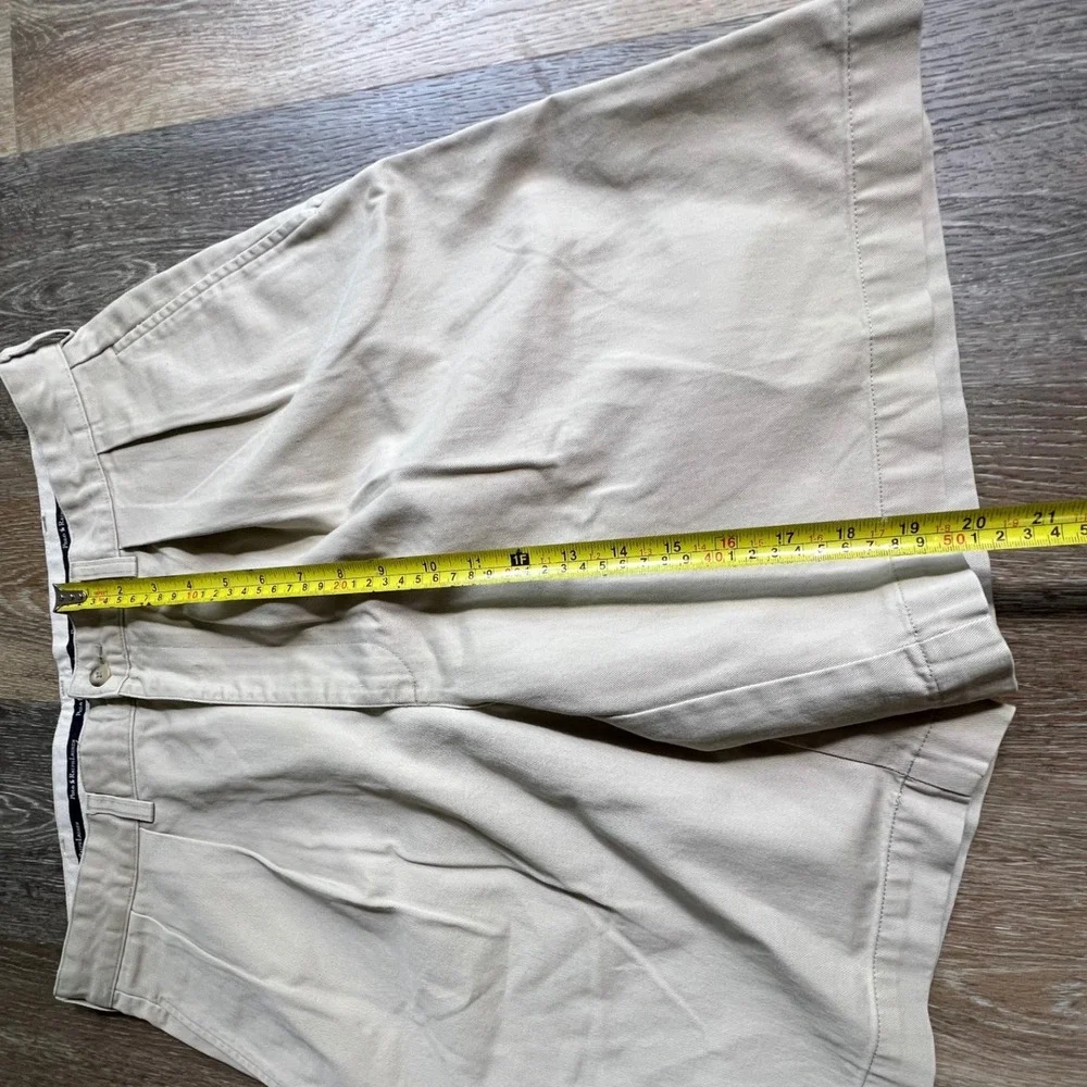 Polo Ralph Lauren Chino Shorts Mens 35 Tan Pleated Cotton Twill Casual Classic